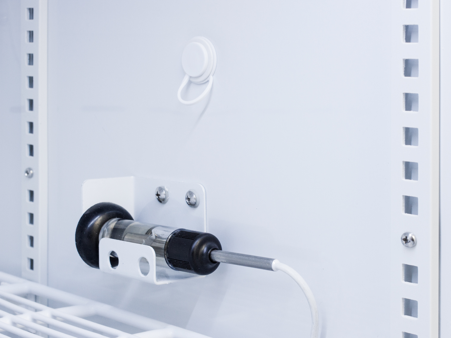 Performance series Med-Lab 3 cu.ft. glass door counter height all-refrigerator with antimicrobial silver-ion handle and hospital grade cord with 'green dot' plug